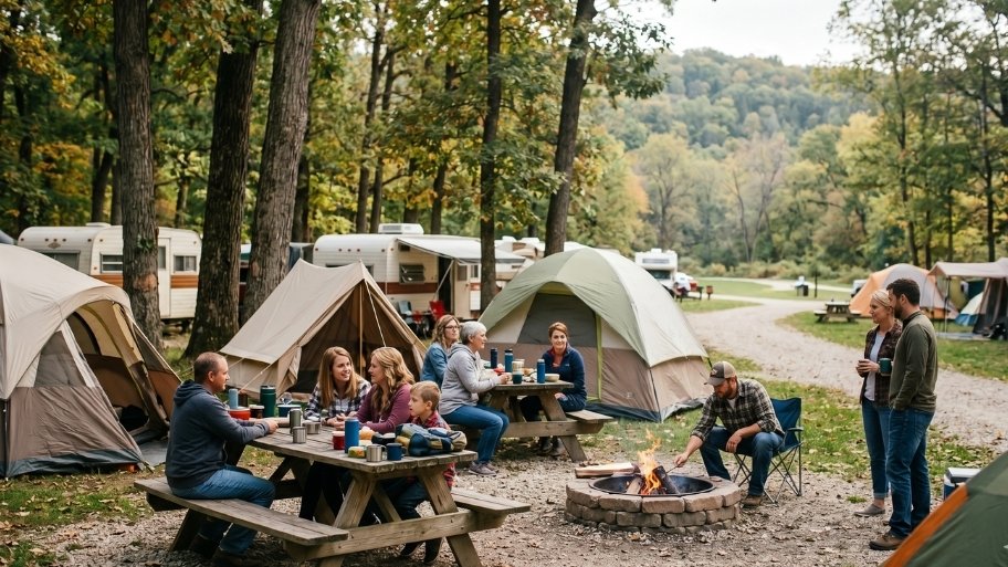 Group camping reservations at Bluffton Resort with multiple campsites near Decorah, IA